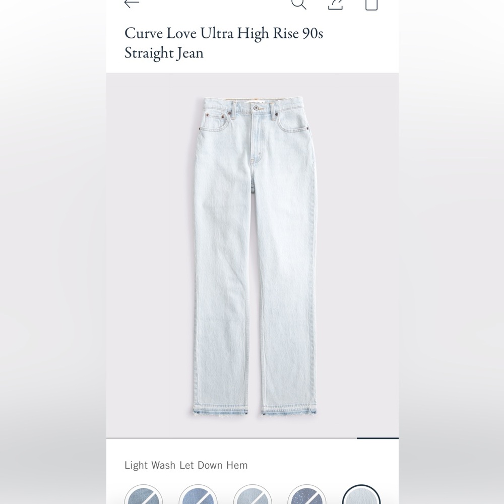 Abercrombie & Fitch Light Blue Straight Leg Jeans *Never Worn* NWT